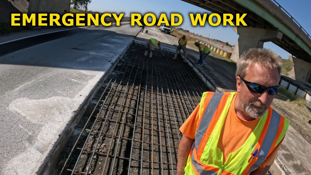 Emergency Road Patching on I57 | Road Work Ahead