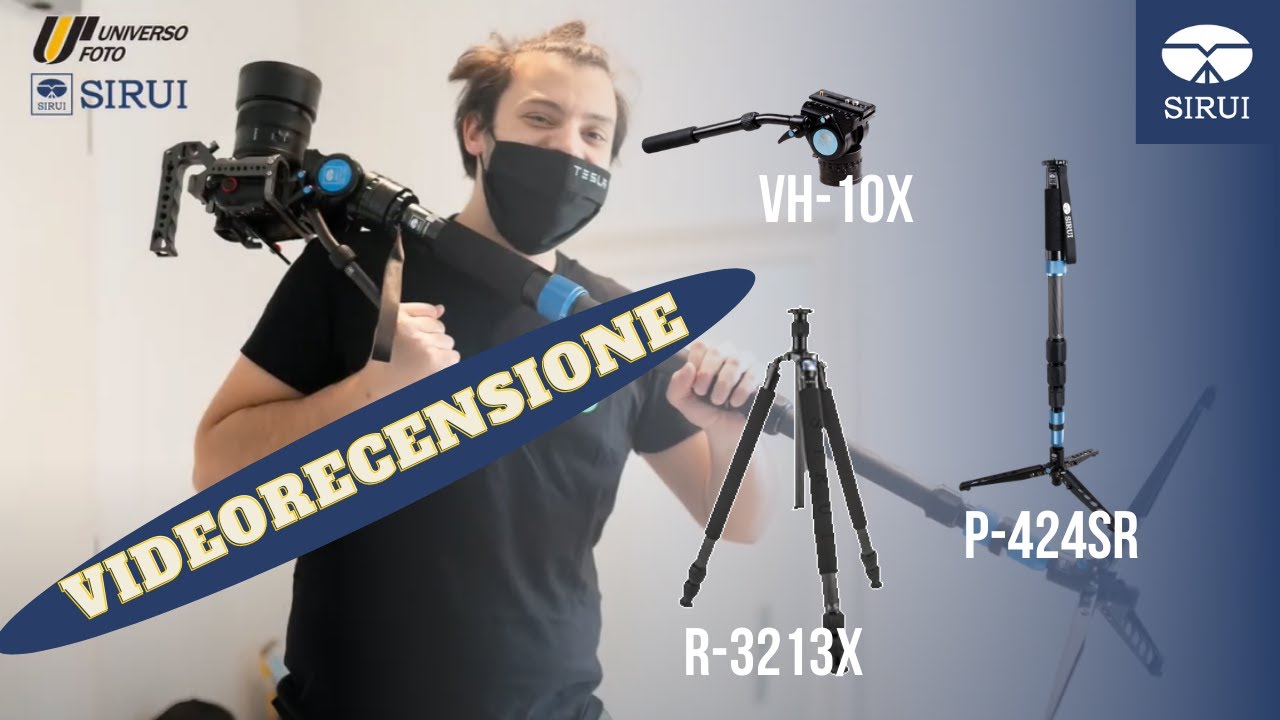 Monopiedi e treppiedi Sirui:  P-424SR e R-3213X + VH-10X