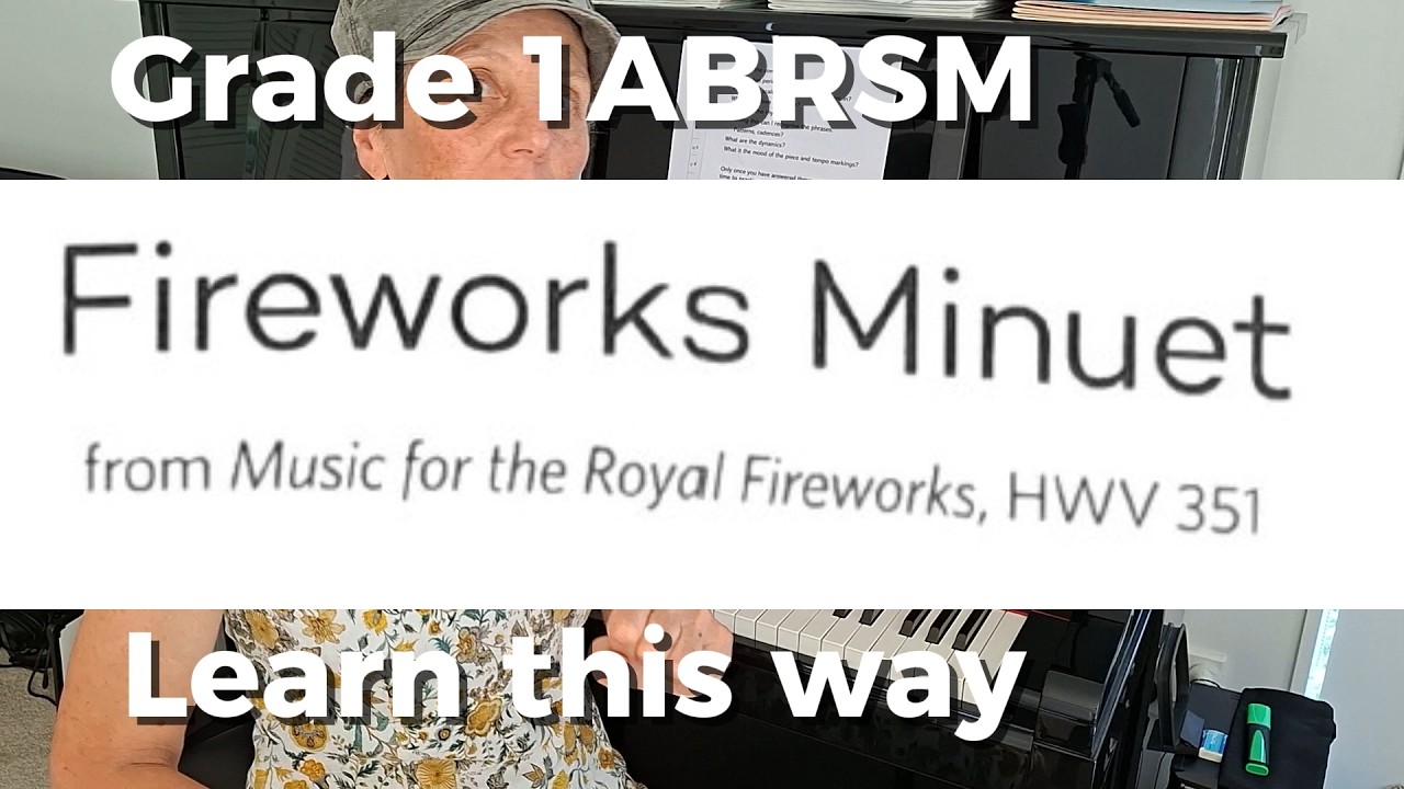 ABRSM Grade 1 Fireworks Minuet Handel Tutorial 