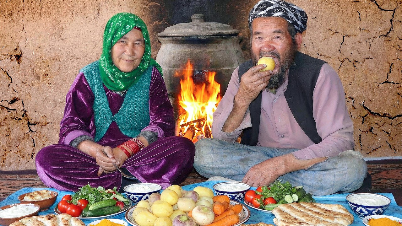 Wilderness Cooking in Extreme Cold -30°C | Open Fire Winter Survival