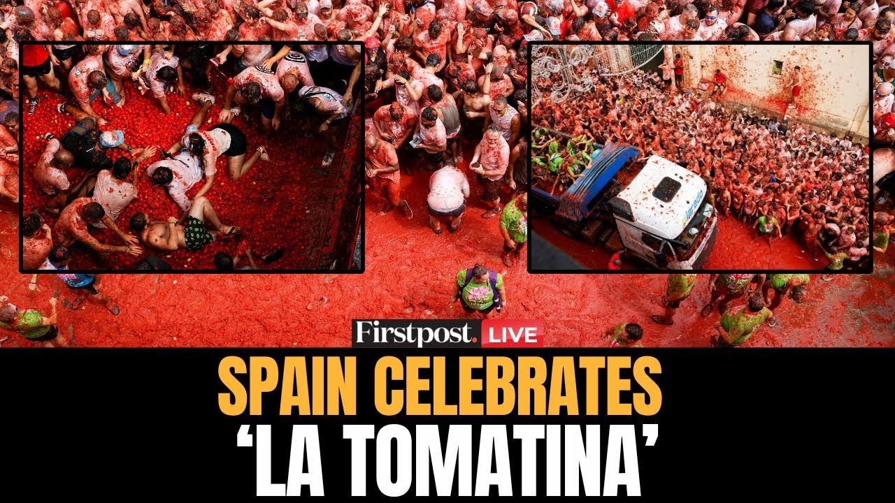 Spain Tomato Festival 2025 LIVE: Annual Tomato Fight Festival in Bunol | Spain La Tomatina Festival