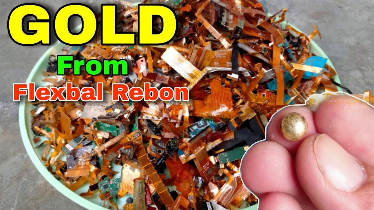 Gold recovery from Flexebal Rebon / Gold Recovery from Mobile Phone Scrap #gold #goldrecovery