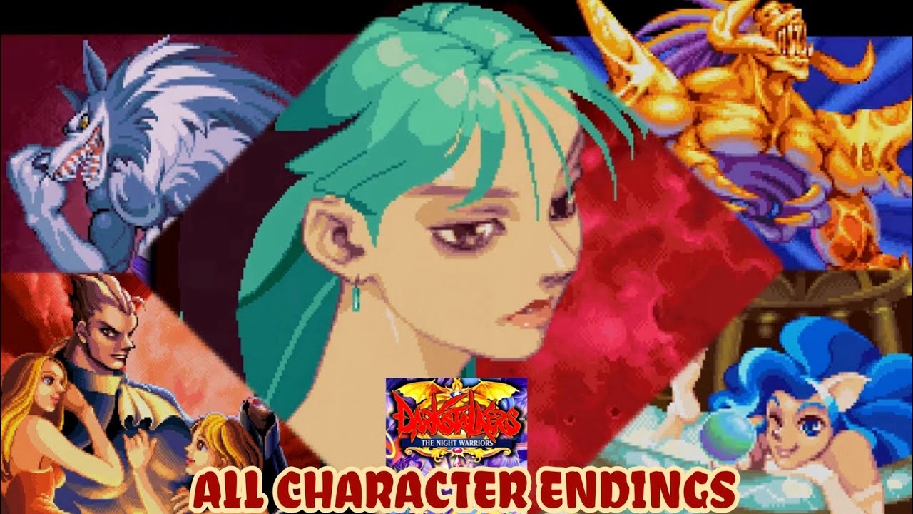 All Character Endings - Darkstalkers: The Night Warriors