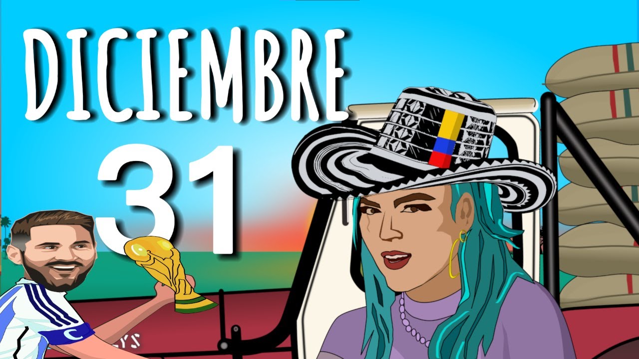 DICIEMBRE 31 DE PARRANDA COLOMBIANA 🇨🇴 🎄 ⛪ *̣ ☆   HOMENAJE A  MESSI EN ANIME  🏆  🇦🇷   ⚽