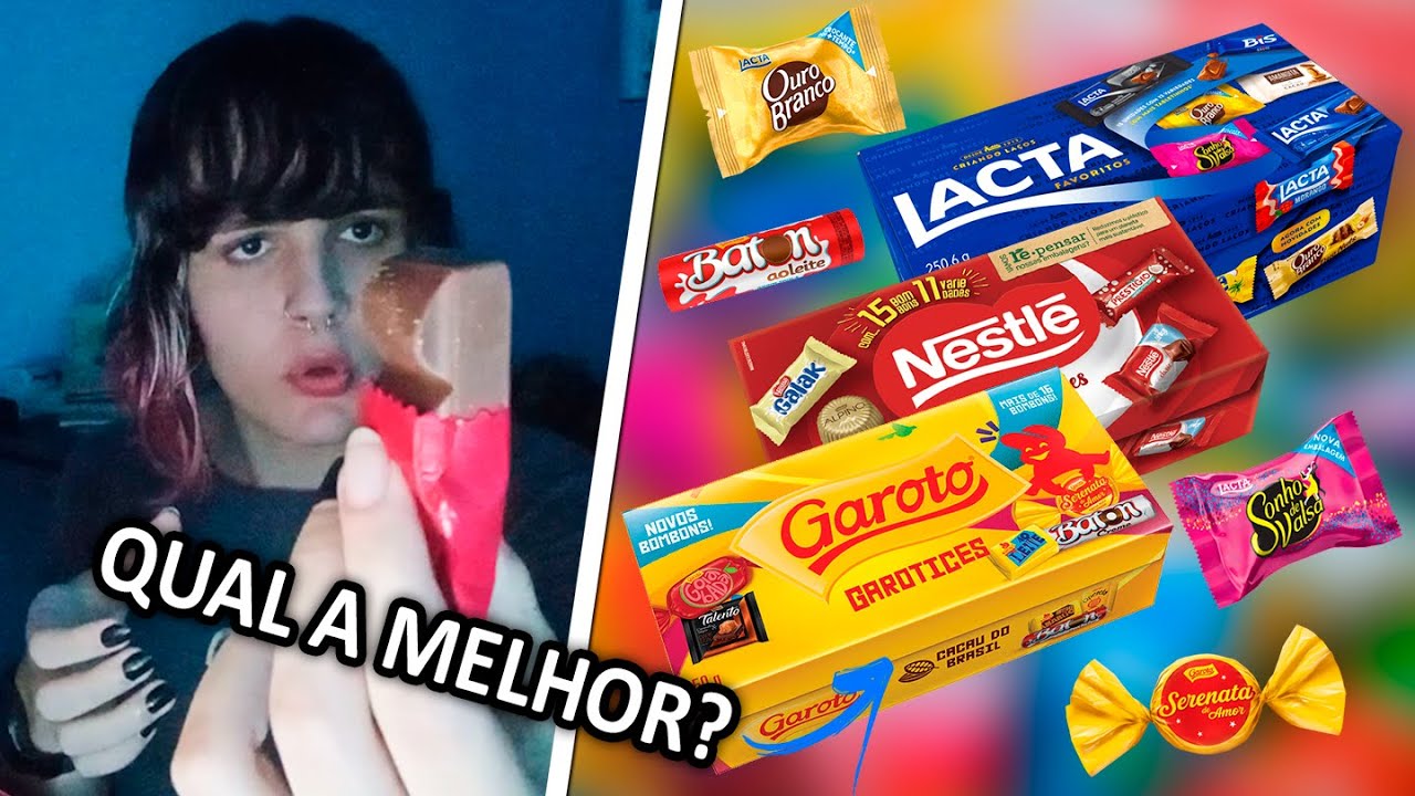Provando DOCES Lacta, Nestlé e Garoto - Qual o MELHOR?