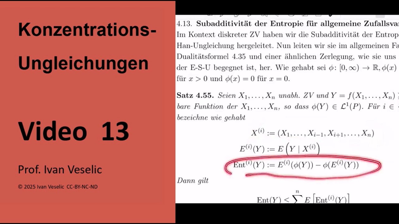 Vorlesung Konzentrationsungleichungen (Video 13)