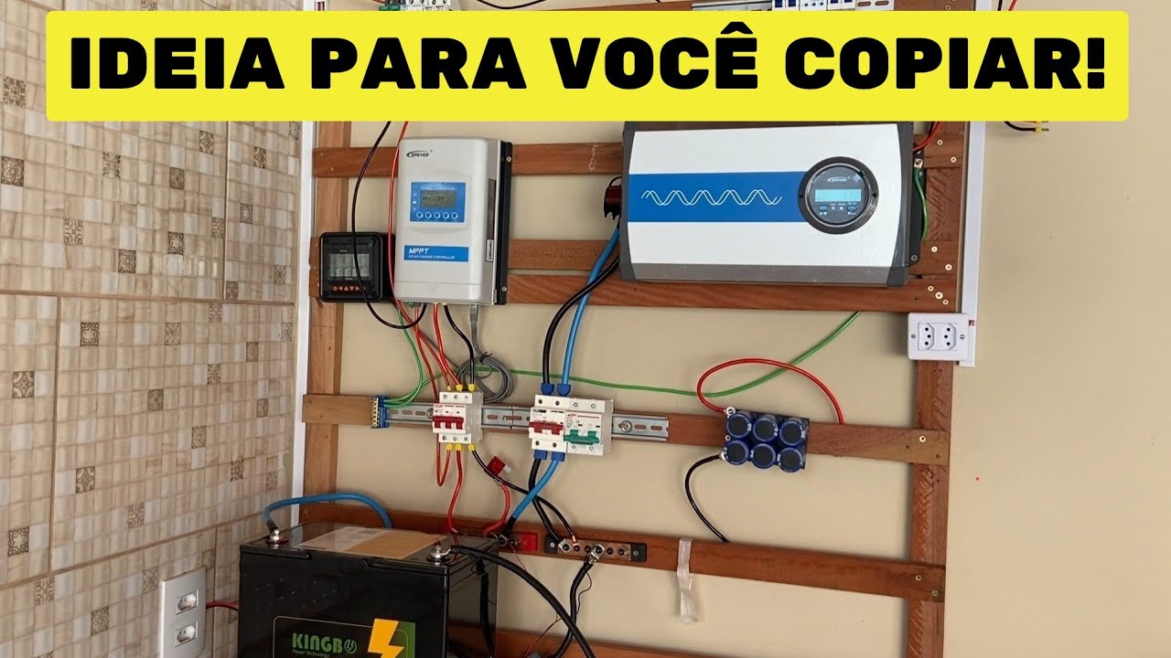 Sistema de Energia Solar Off Grid Raiz Para Manter a Área de Serviço da Casa