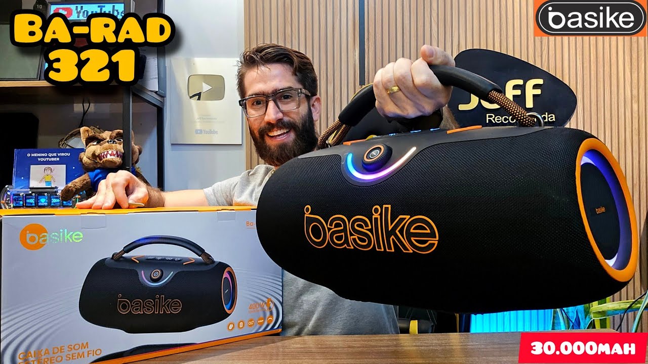 BASIKE BOOMBOX BA-RAD321 400W IPX6: ESSE SOM É FONOMENAL! TEM ATÉ RADIO FM! 😱 (Análise)