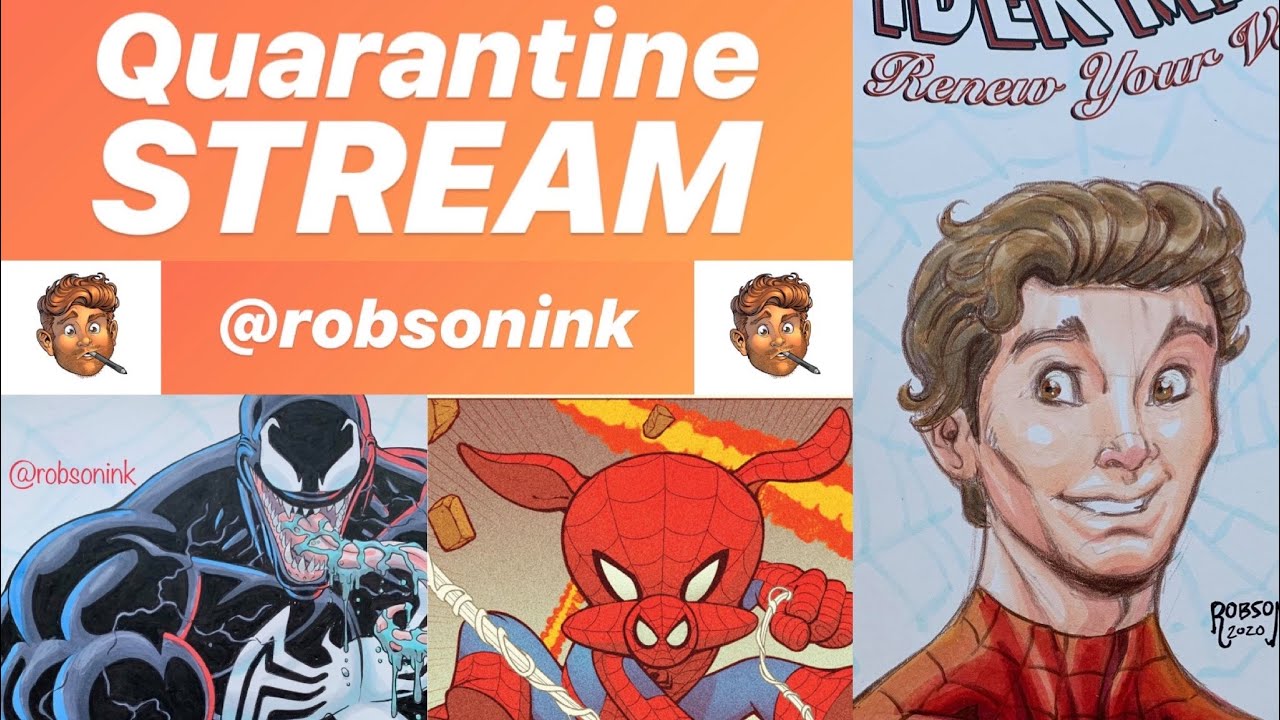 Quarantine Stream Tom Holland Spider-Man - Marvel Artist Livestream!