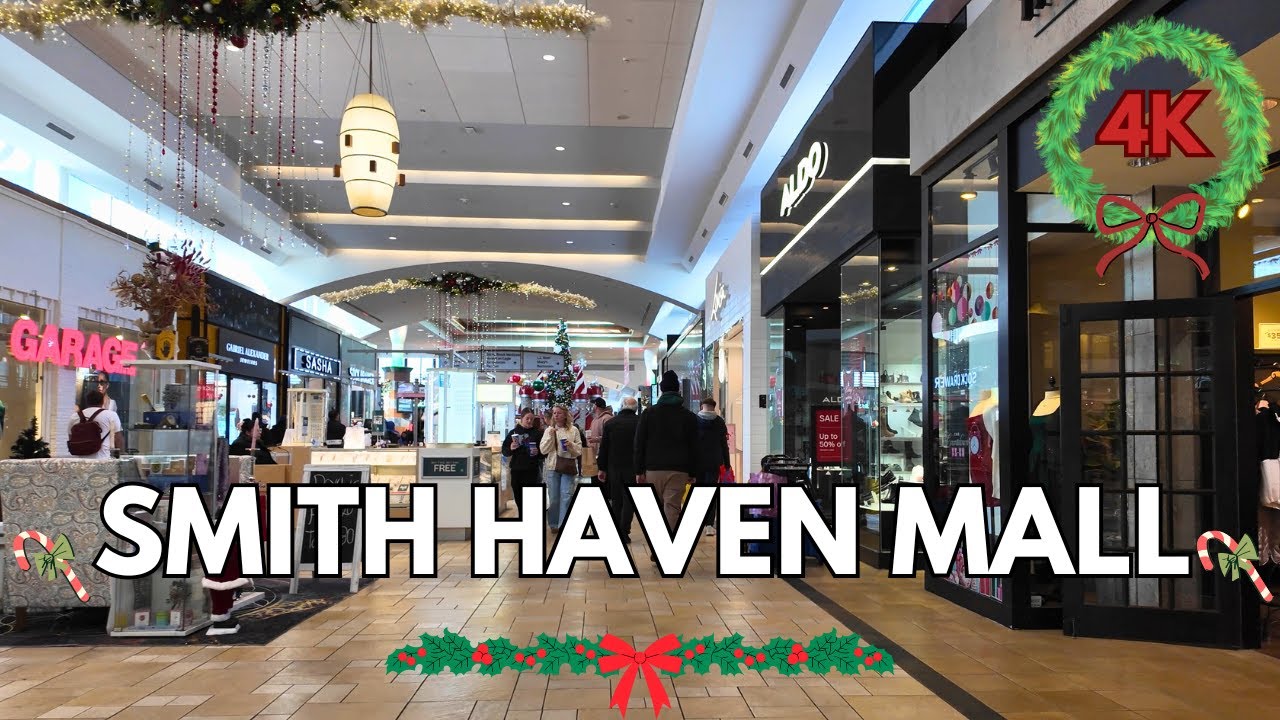 [4K] Long Island CHRISTMAS WALK 🎄THE SMITH HAVEN MALL