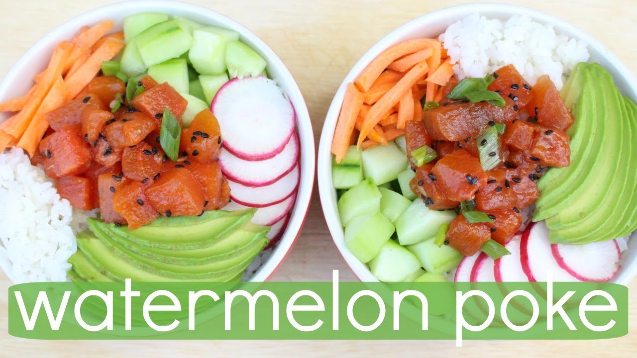 Watermelon Tuna | Vegan Poké Bowls