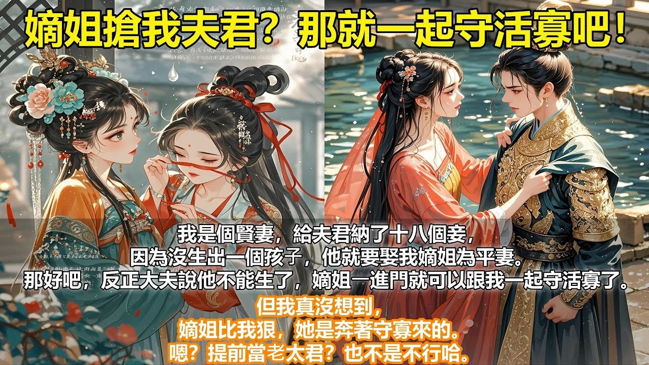 【完結宅鬥爽文】嫡姐搶我夫君？那就一起守活寡吧！那日華清池畔，嫡姐濕透的裙襬還滴著水，趙徹醉醺醺闖進來時，我一把扯下披風罩住他眼睛：王爺看夠了？指尖狠戳向他眼珠，他痛得嗷嗷叫：小辣椒你瘋了！