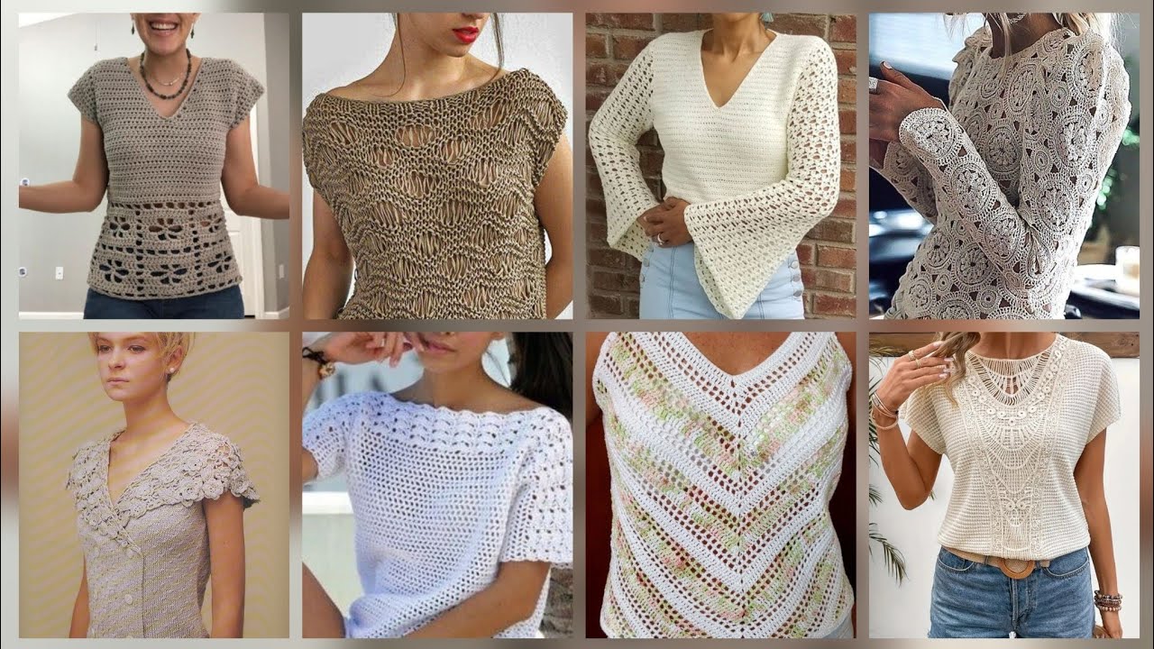 Most beautiful stylish crochet tops blouse design #2025
