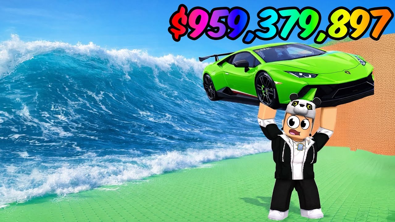 En Değerli Arabaları Aldım! TSUNAMİDEN ARABAYLA KAÇIŞ! - Roblox