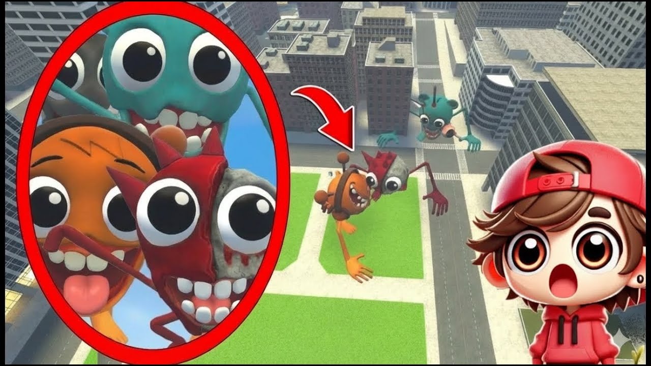 My drone CATCHES SPRUNKI TAPES Reddy Red Pinki Wenda Sky Blue in REAL LIFE in Garry's Mod!