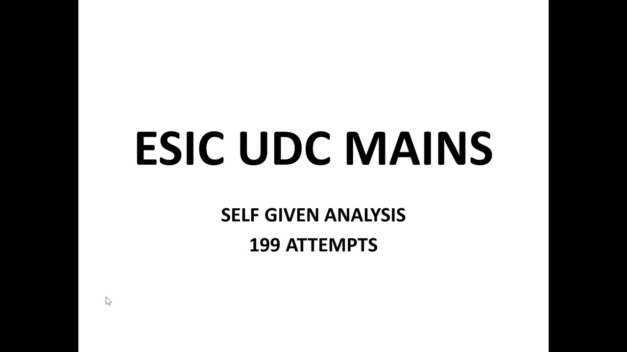 Esic Udc Mains Exam Analysis | self | esic udc mains expected cutoff 2022|Esic udc all ga questions