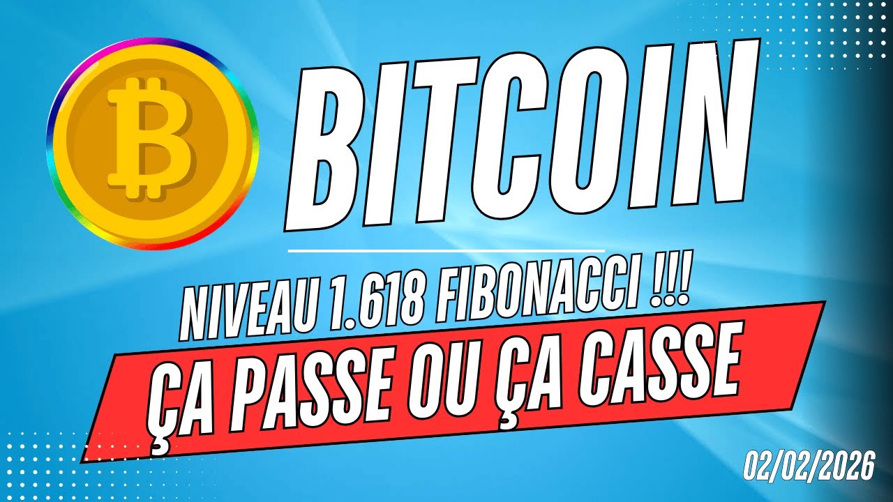 BITCOIN niveau 1.618 fibonacci 🚨 Ca PASSE ou ça CASSE ! Analyse crypto & news ✅