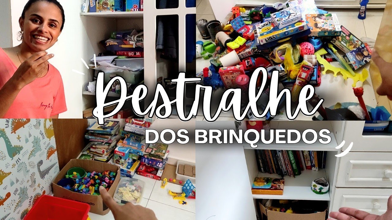  DESTRALHE E ORGANIZAÇÃO ✨ Organizando e doando os brinquedos ! TIRANDO TUDO que não usa! 