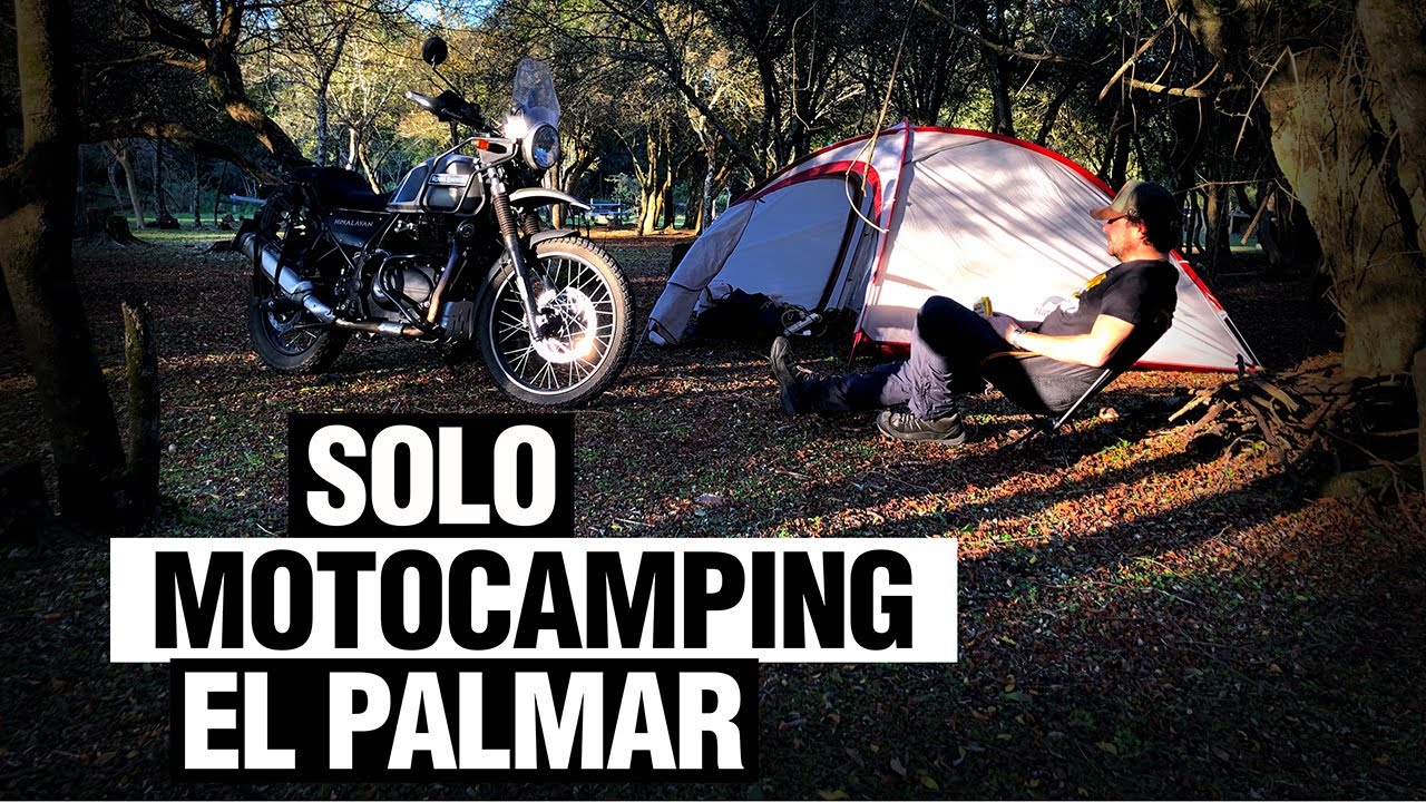 Moto Camping Solo. Parque Nacional El Palmar. Motorcycle solo Camping. ASMR.