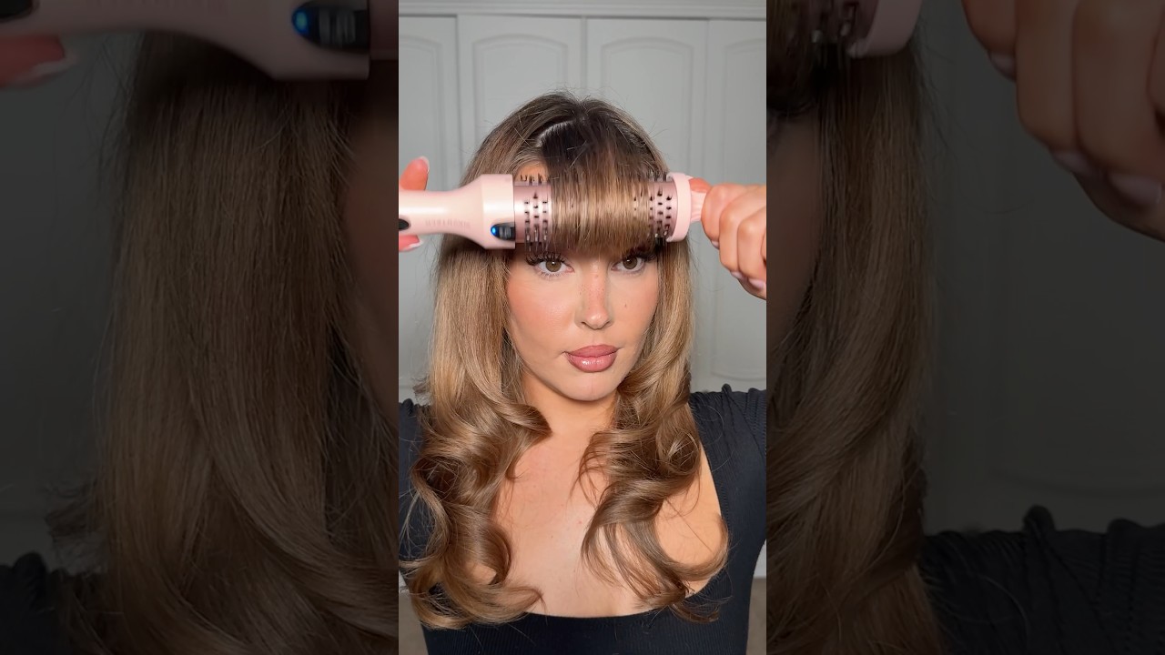 Thermal brush curl in real time  #thermalbrush #hairtutorial
