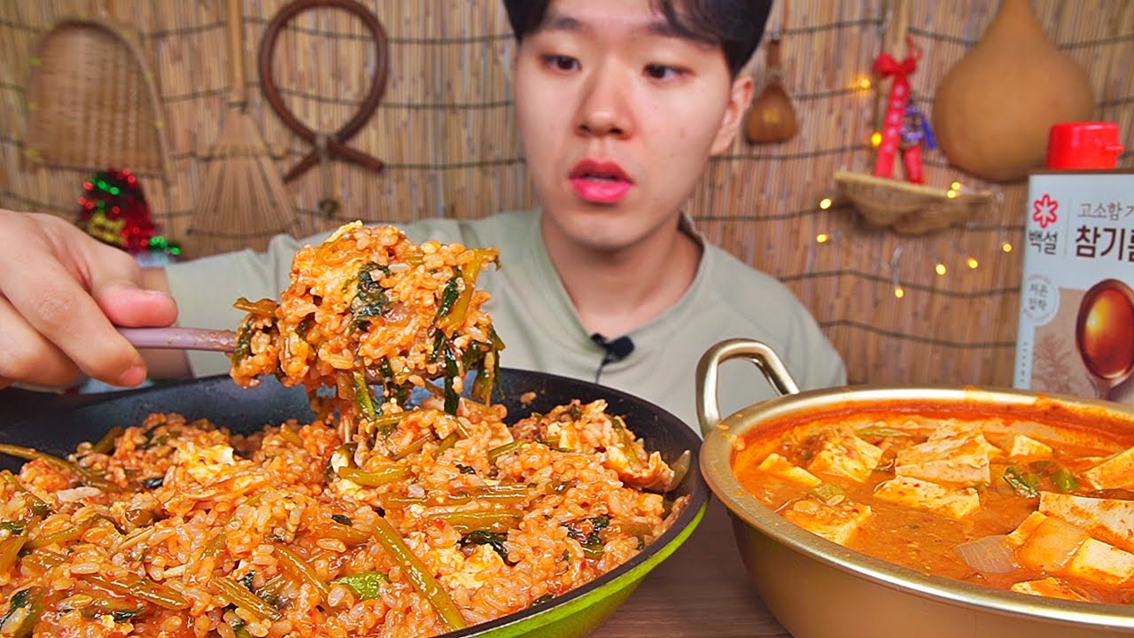 열무비빔밥 청국장! 너무 맛있어 화가 다 납니다...! BIBIMBAP CHEONGGUKJANG KIMCHI KOREAN FOOD ASMR MUKBANG.