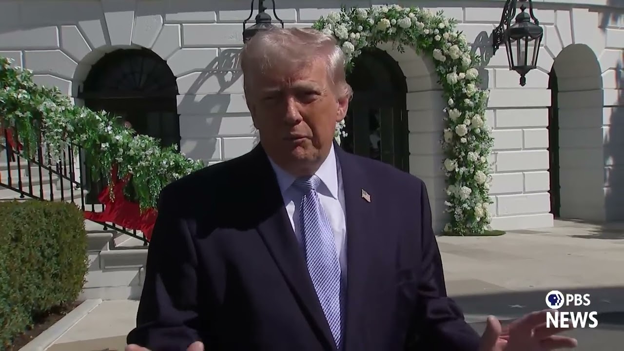 WATCH: Trump speaks to reporters about Iran at Easter Egg Roll