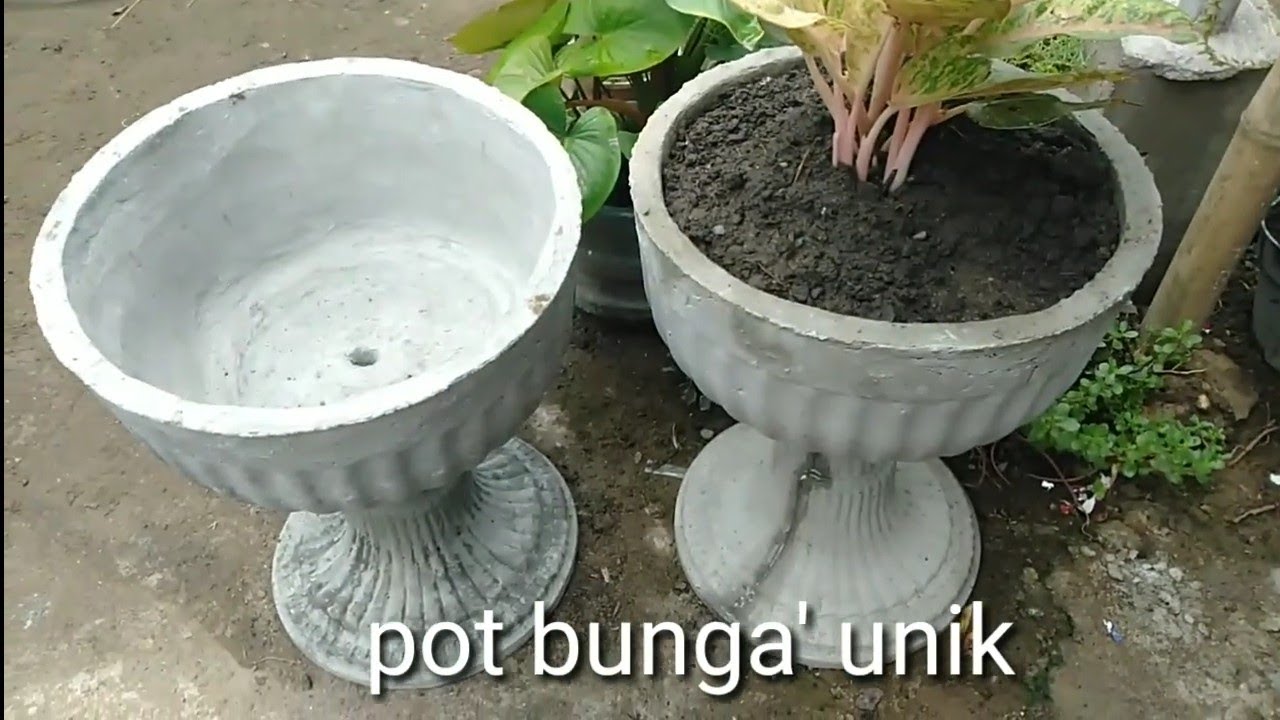 Cara buat pot unik dari semen dan pasir dengan cetak pot