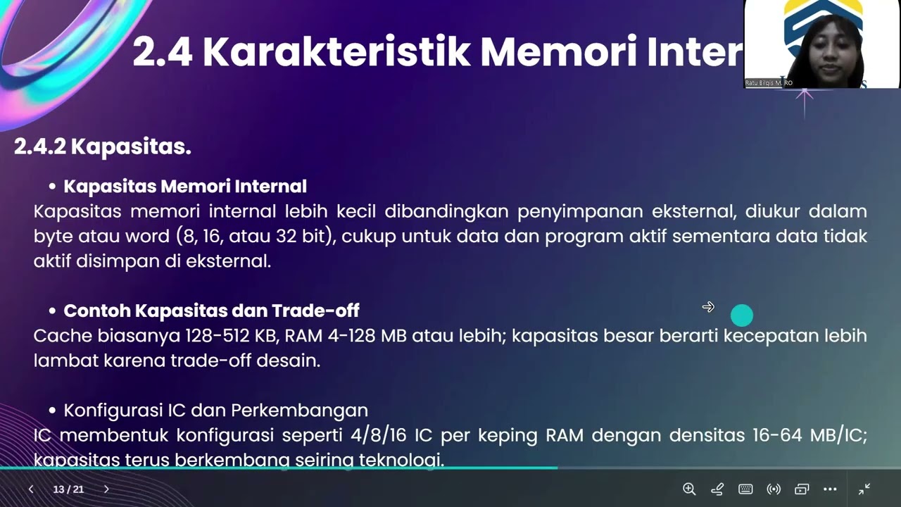 Analisis Memori Internal pada Arsitektur Komputer | UNSIA