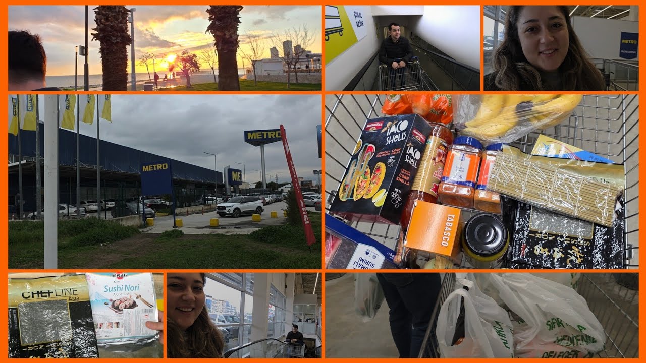 Evde Sushi Yapıyoruz! Aksiyonlu matket alışverişi 🫷🤛🥋 | Metro Market'ten Neler Aldık? 🍣 