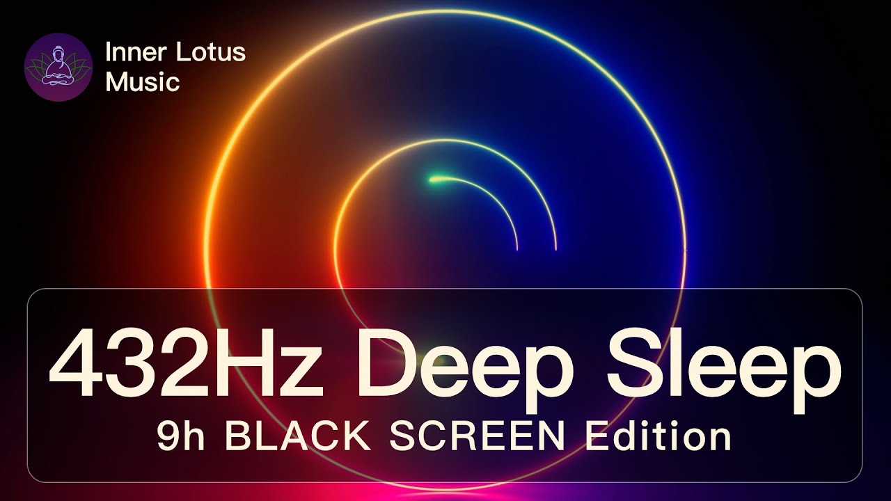 DEEP SLEEP 432Hz Music & Delta Waves 🌙 Insomnia, Stress & Anxiety Healing | 9h Black Screen Version