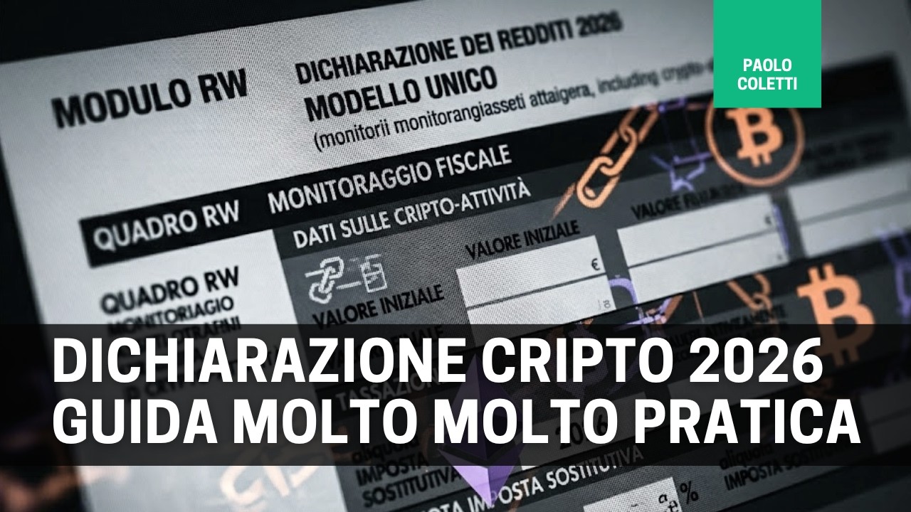 Guida pratica per la dichiarazione criptovalute 2026 relativa al 2025