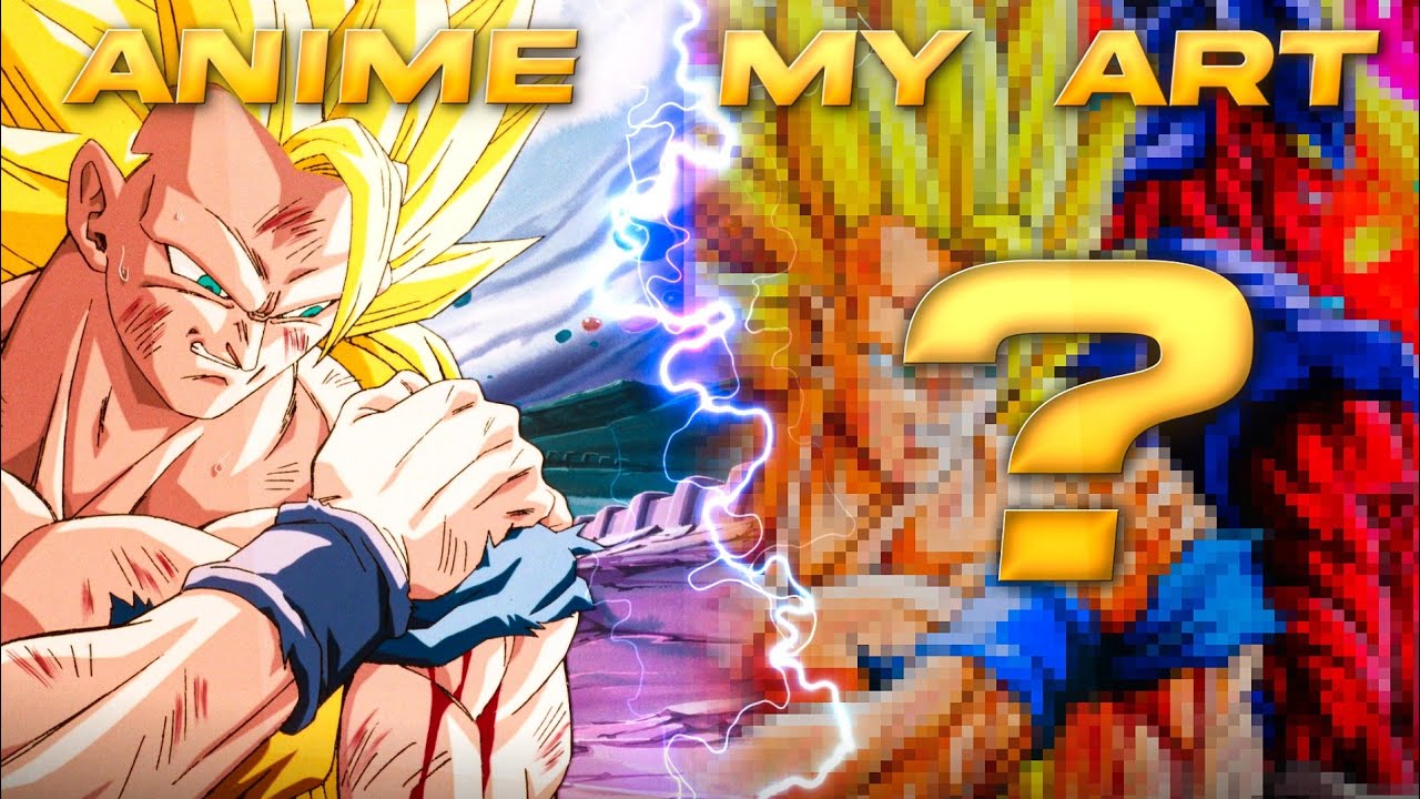 Рисунок GOKU SSj3 против JANEMBA | Аниме против моего искусства