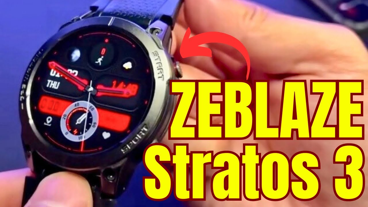 Zeblaze Stratos 3 - Relógio Inteligente com GPS Premium, Display Ultra HD AMOLED, Wifi e Bluetooth!