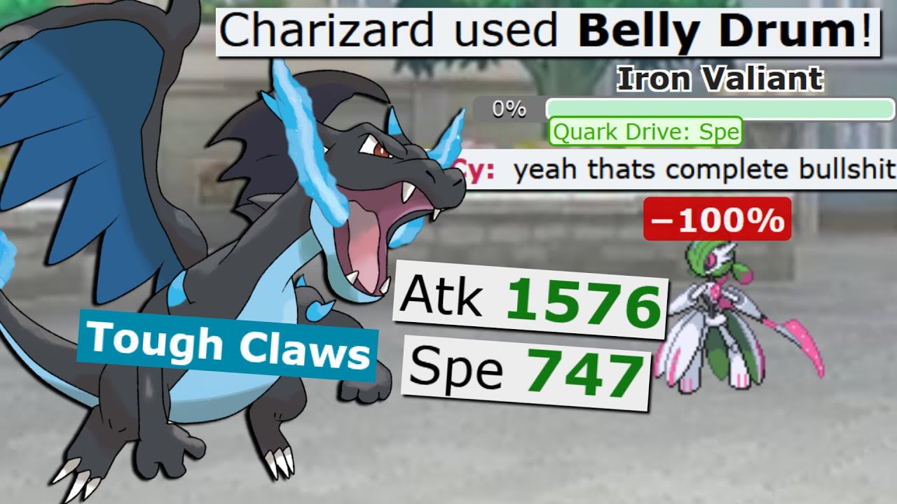 BELLY DRUM MEGA CHARIZARD X IS UNSTOPPABLE! POKEMON SCARLET AND VIOLET