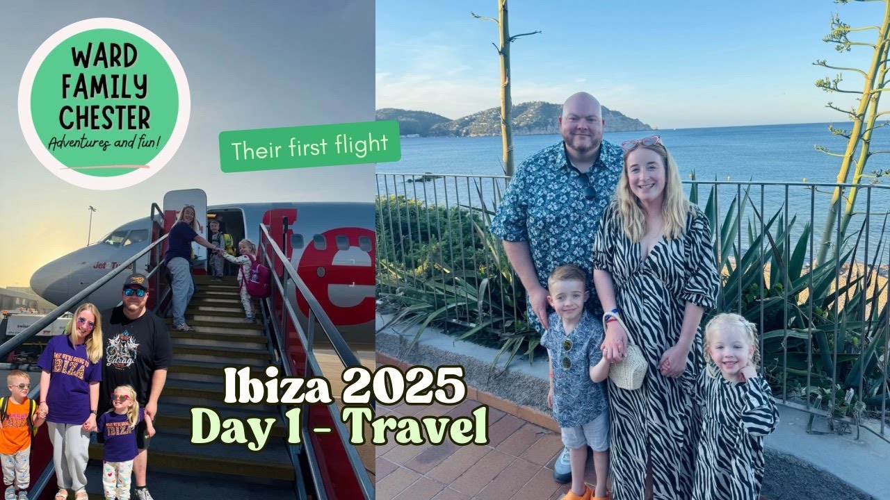 THEIR FIRST FLIGHT | Family holiday VLOG Ibiza Day 1 2025