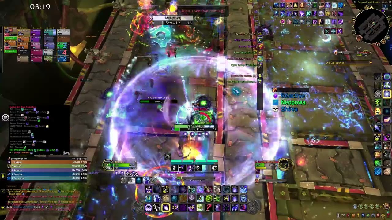 WOW Bad Alts vs Mythic Sprocketmonger Lockenstock - Arcane Mage POV