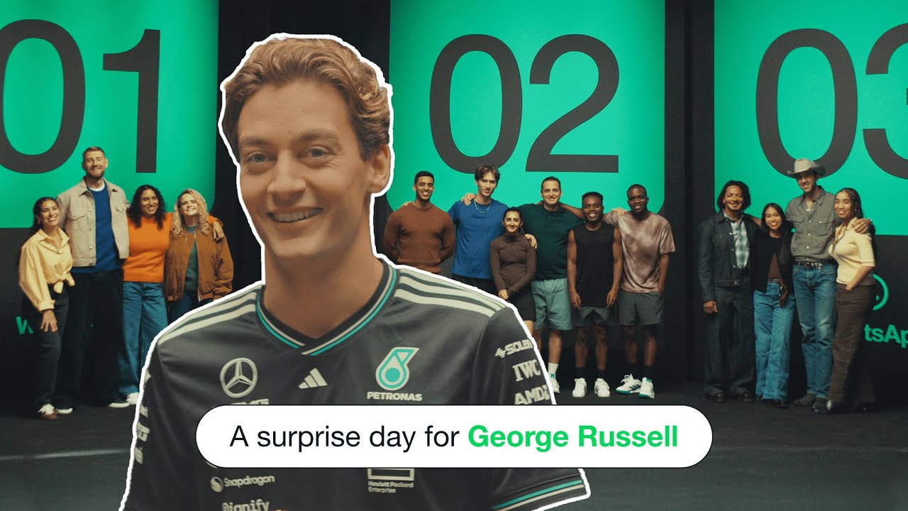 WhatsApp и Mercedes-AMG PETRONAS F1 Team представляют групповые чаты для Джорджа Рассела