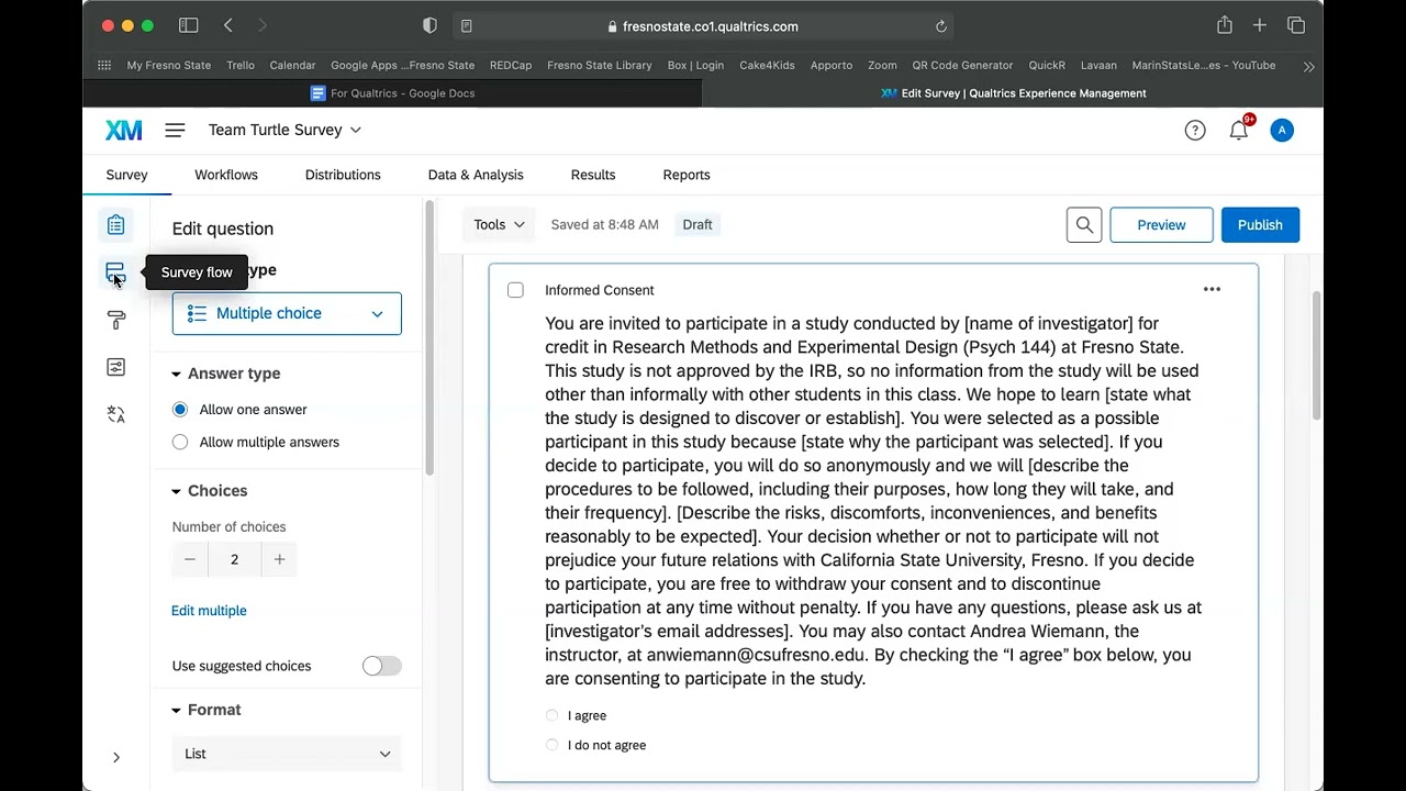 Qualtrics - Informed Consent Branching