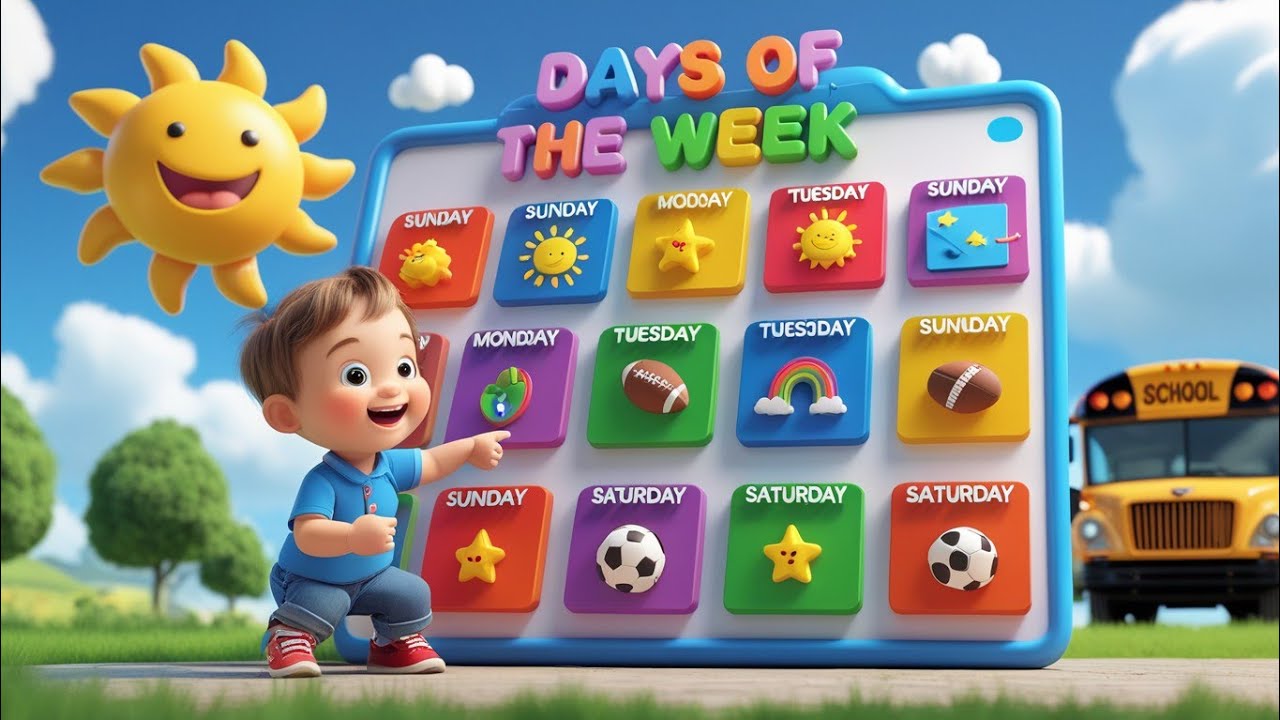 Days of the Week Song for Kids | Learn Monday to Sunday | Educational Song for Children #lulumelon