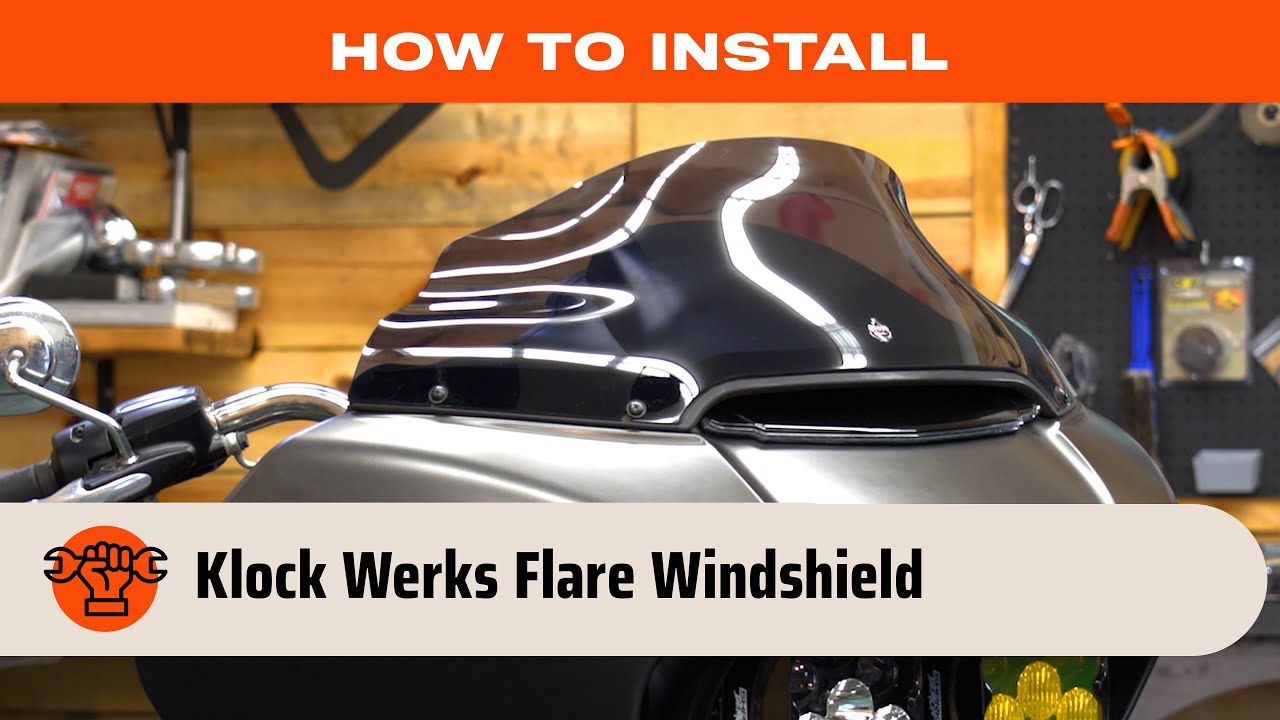 Как установить лобовое стекло Klock Werks Flare