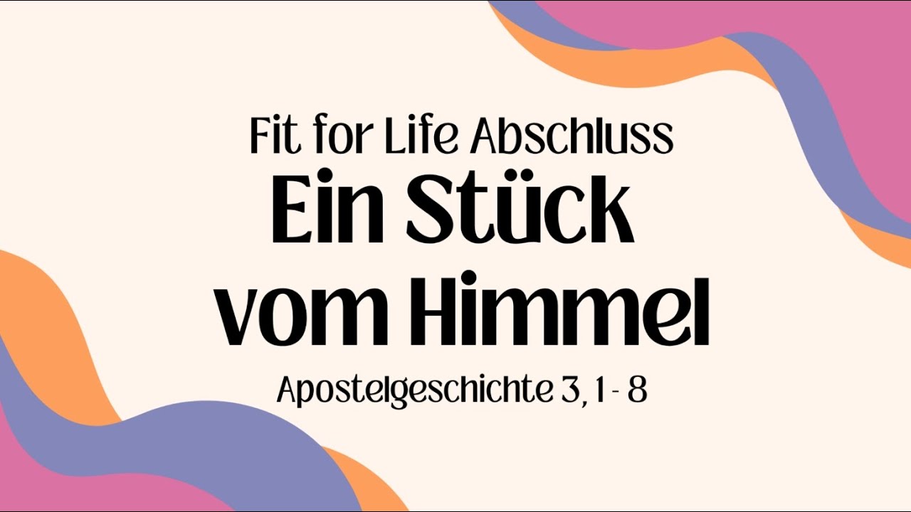 Ein Stück vom Himmel - Predigt am 02.11.2025 von Micha Schmidhuber