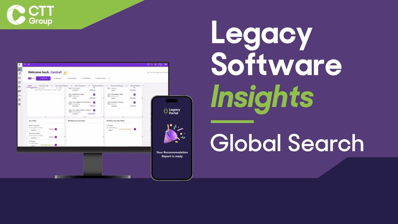 Legacy Insights Series  Global Search | CTT GROUP