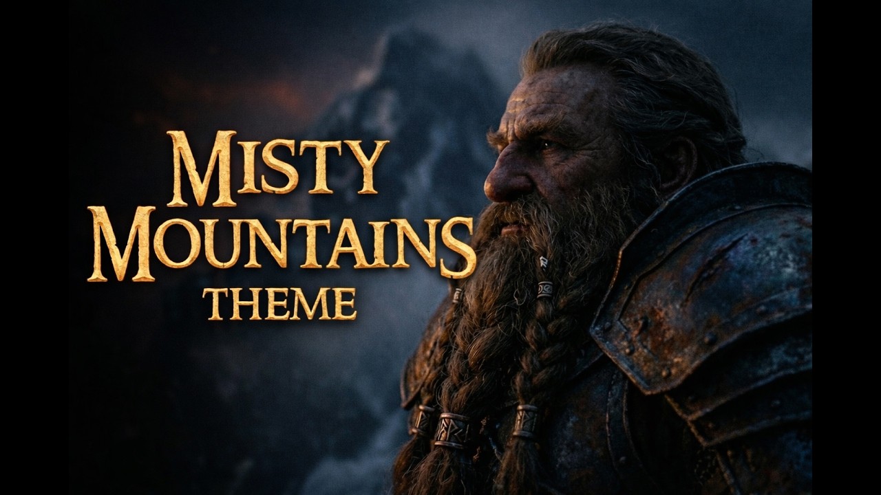 MISTY MOUNTAINS | The Hobbit Inspired Ambience | 1 Hour Epic Study Music