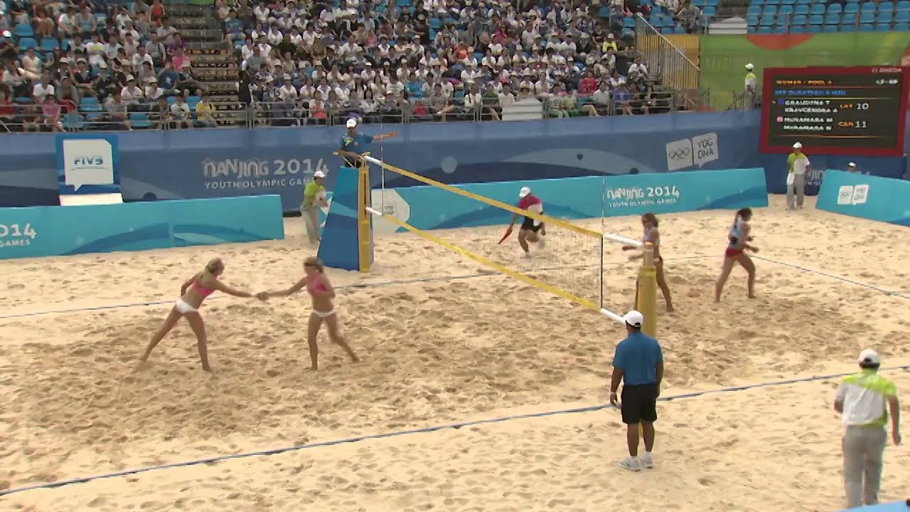 Women's Beach Volleyball Latvia vs Canada  - Highlights | Nanjing 2014 Youth Olympic Games