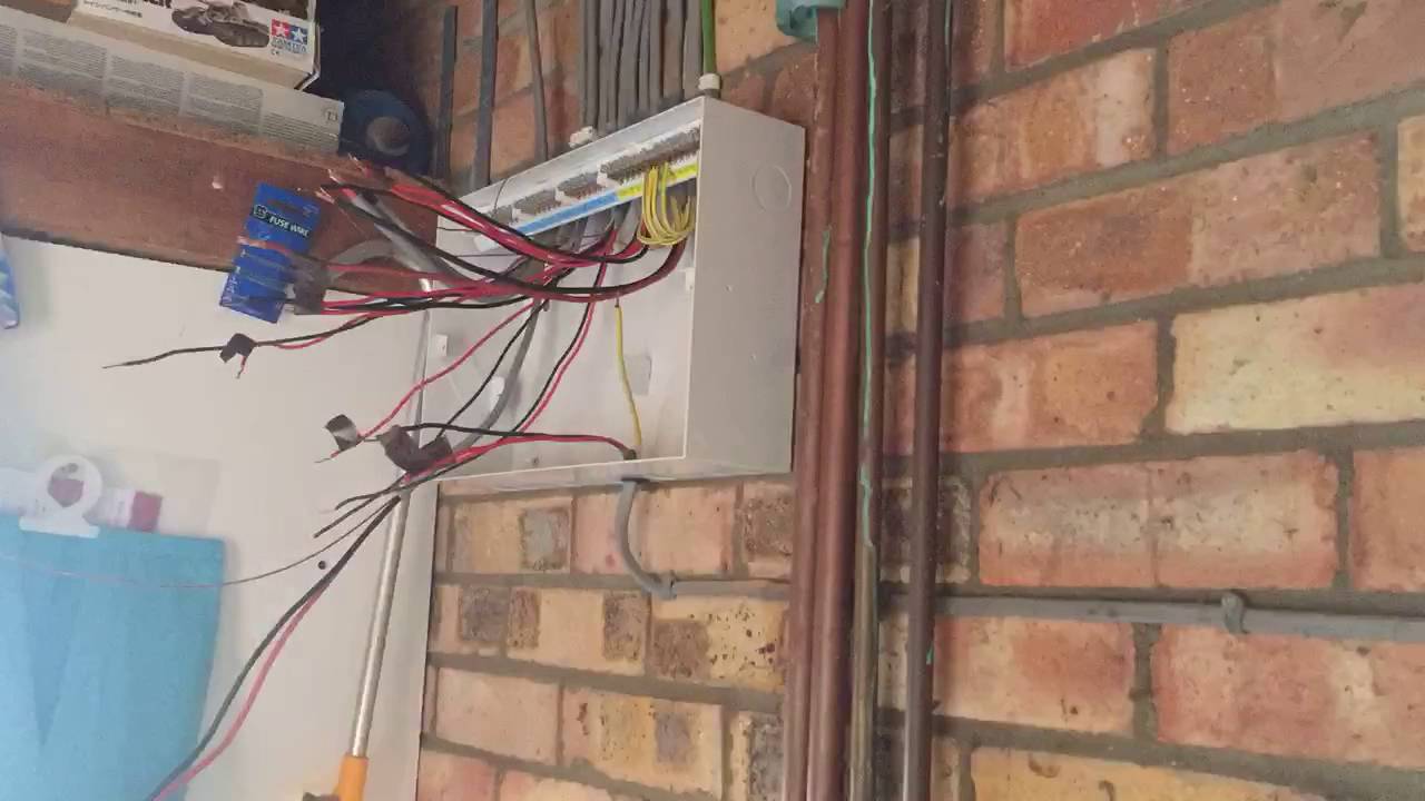 Time lapse of Changing an old fuse box to a new consumer unit