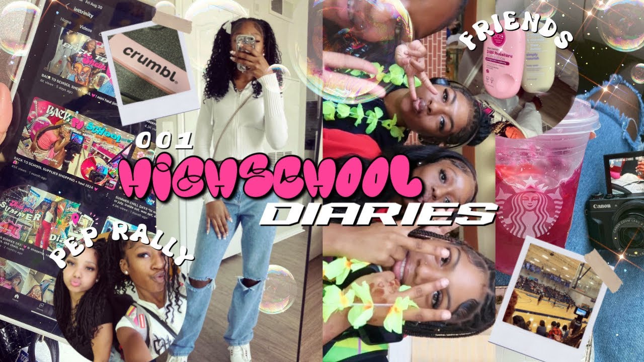 HIGH SCHOOL DIARIES 001: 🫧💕school vlog, pep rally, lashes, friend time, etc!