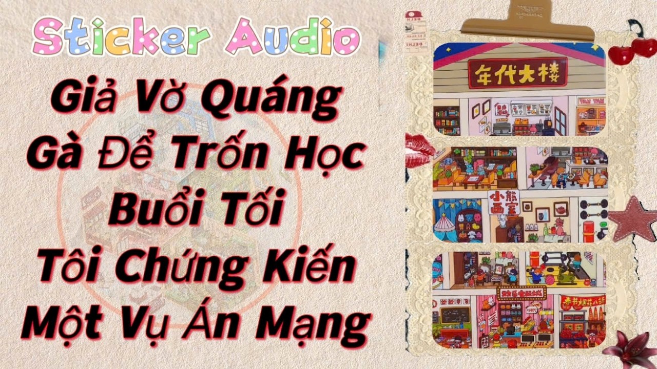 STICKER AUDIO 08 || GIẢ VỜ QU&Aacute;NG G&Agrave; ĐỂ TRỐN HỌC BUỔI TỐI T&Ocirc;I CHỨNG KIẾN MỘT VỤ &Aacute;N MẠNG