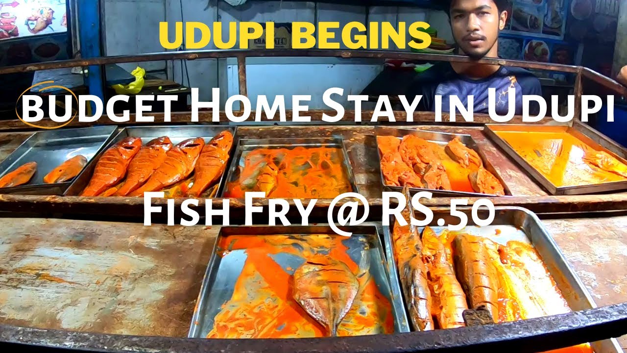 Best Home Stay Near Malpe Beach Udupi | Udupi street food | Fresh Fish Fry @ Rs.50 | Udupi Karnataka