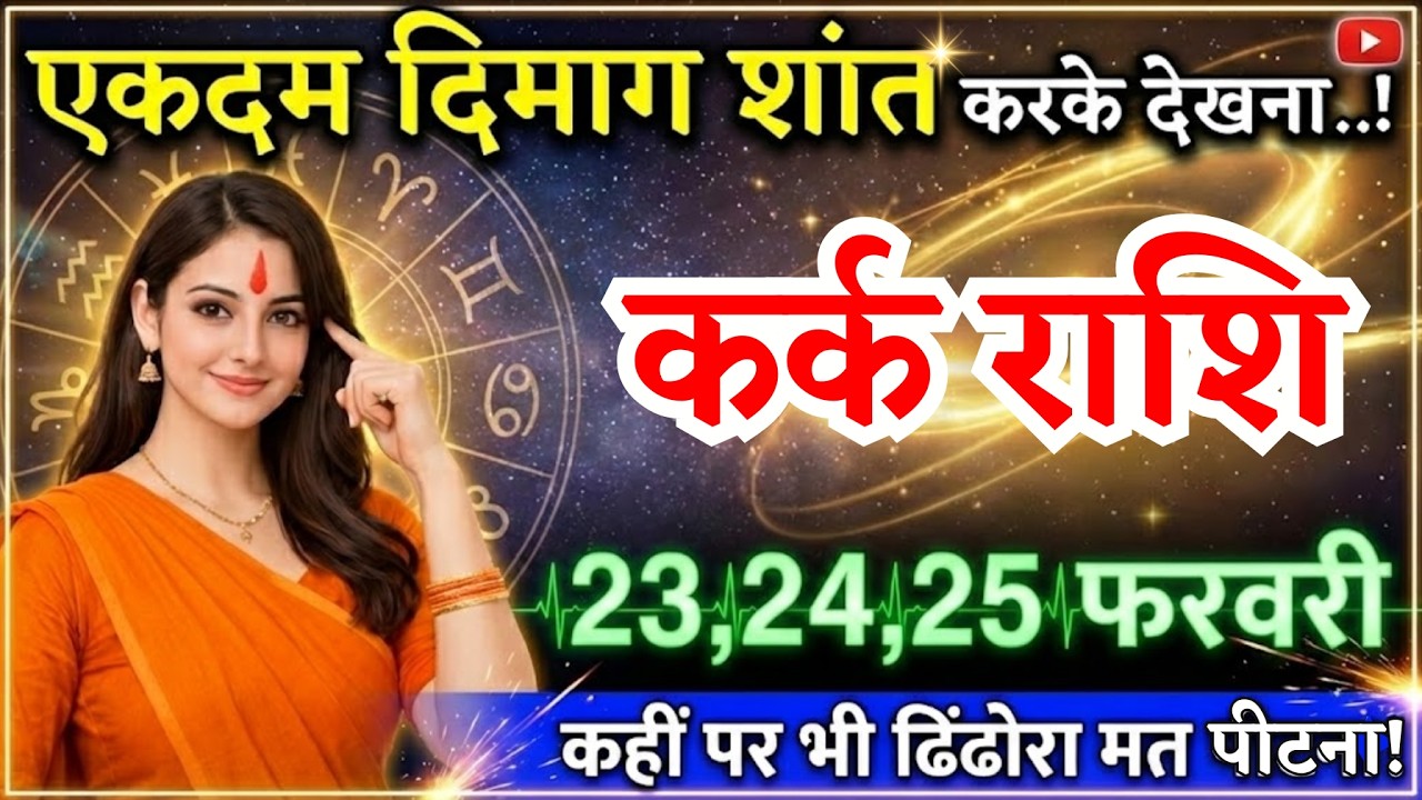 23, 24, 25 फरवरी, कर्क राशि वालों एकदम दिमाग शांत करके देखना, Kark Rashi