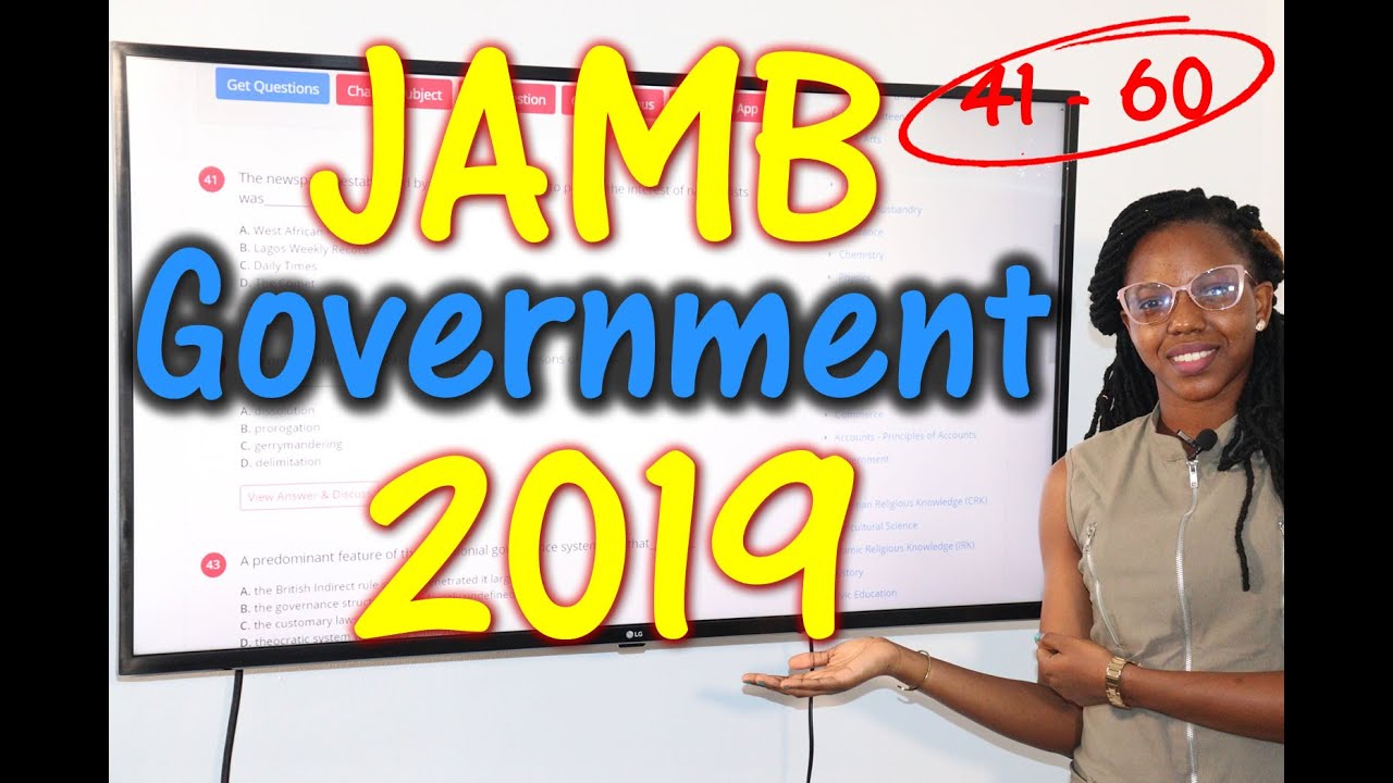 JAMB CBT Government 2019 Past Questions 41 - 60